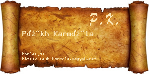 Pákh Karméla névjegykártya